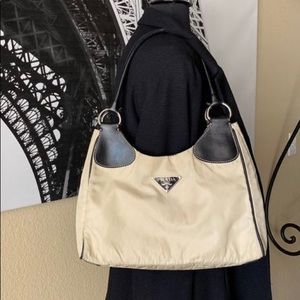‼️SOLD‼️Prada Hand Purse Ivory & Black